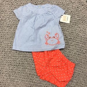 NWT baby girl matching set